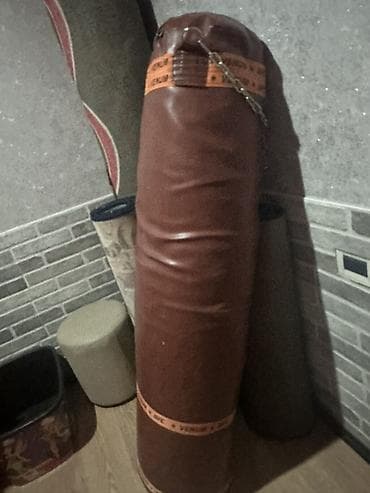 idman forması: Boks üçün asma zərbə kisəsi - Material: möhkəm süni dəri örtük - — 1