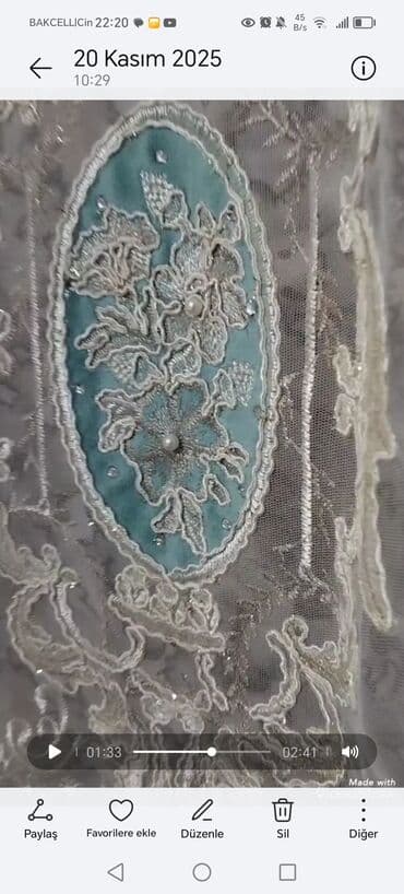 muncuq pərdə: İşlənmiş, Vilyur Pərdə, rəng - Ağ, Ödənişli çatdırılma — 14