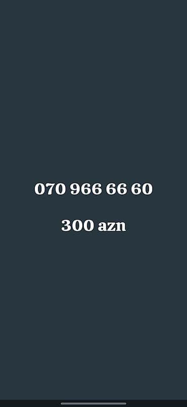 mebel alan usta: VIP qızıl nömrə: 070 966 66 60 - Operator: 070 - Asan yadda qalan — 1