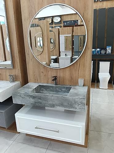 Dekorativ divar panelləri: Məhsul: Hamam üçün müasir lavabo dəstləri (asılqan modullu) — 1