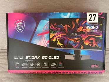 kompyuter satisi: MSI MPG 271QRX QD-OLED 27 inch 360Hz. Cox gozel manitordur, teze — 1