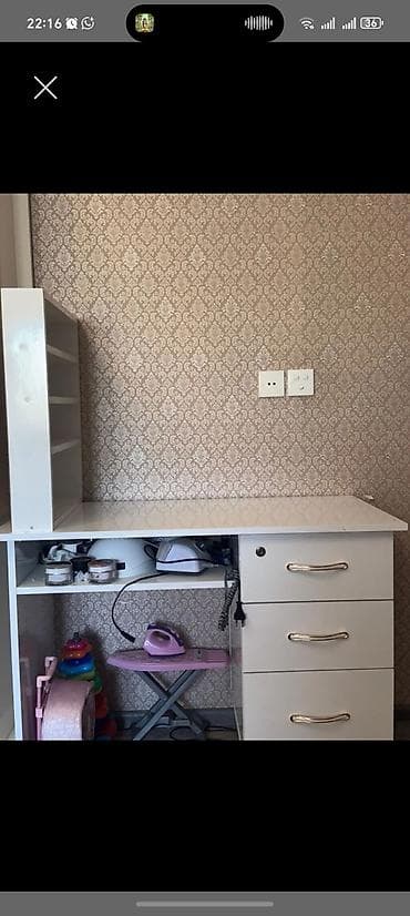 Düz masa, Stulsuz, Polkalı, Siyirməli, Parlaq laminat