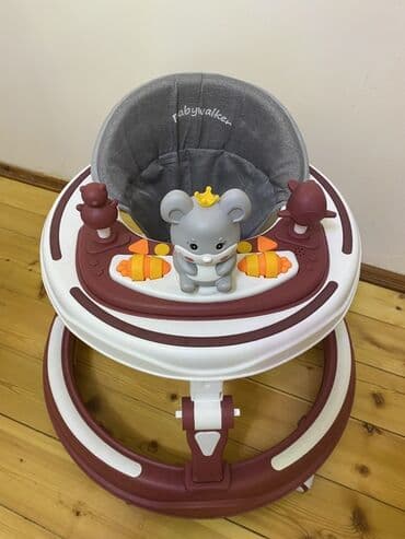 çəlik qiymətləri: Uşaq gəzdirəni (baby walker) - Rənglər: tünd qırmızı/şabalıdı və ağ — 4