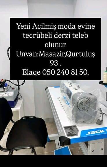 Dərzi tələb olunur, 3-5 illik təcrübə, Dəyişən qrafik
