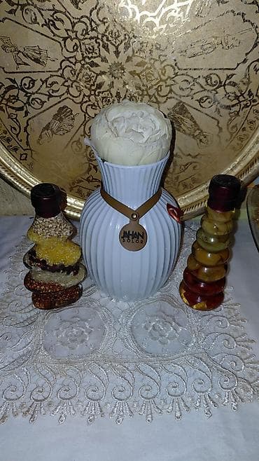 naborlar: Dekorativ masa aksesuarları dəsti Tərkib: - Ağ-çəhrayı tonlarda — 2