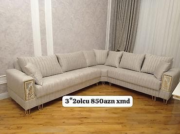 Künc divan, Yeni, Açılmayan, Bazasız, Parça, Çatdırılma yoxdur