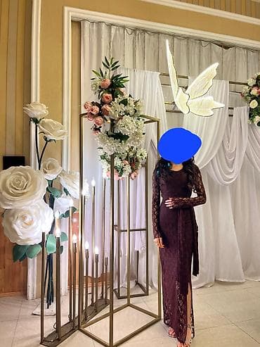 Zərif ziyafət/libas – qəhvəyi(işıqda rəng bənövşəyi görünüb) - Model