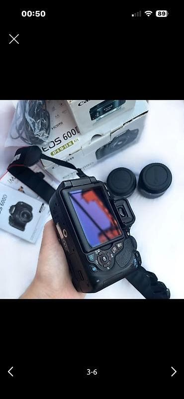 3 birinde printer: Canon EOS 600D, 18-55mm 18-55 lensi, zaryatka şunuruyla qutusunda — 2