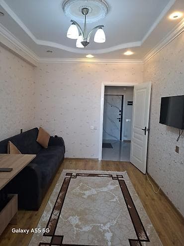 berde kiraye: 1 otaqlı mənzil – zal/yaşayış otağı Xüsusiyyətlər: - İşıqlı, yığcam — 4
