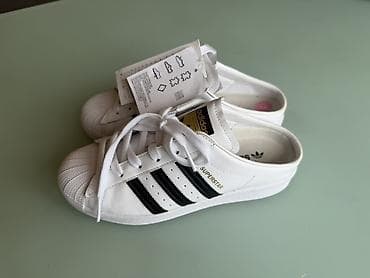 ag krasofka modelleri: Qadın ayaqqabıları kolleksiyası 1) Adidas Superstar Mule - Rəng: ağ — 1