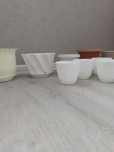 dibçək gül: Plastik güldanlar və saksılar dəsti Hamsi bir yerdə 10 manat.050 670 — 2