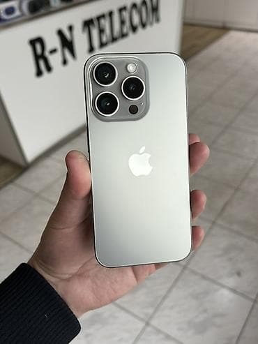IPhone 15 Pro, 128 GB, Natural Titanium, Simsiz şarj, Face ID