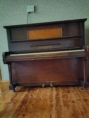Upright piano – Gebr. Zimmermann (Leipzig) - Korpus: tünd qəhvəyi