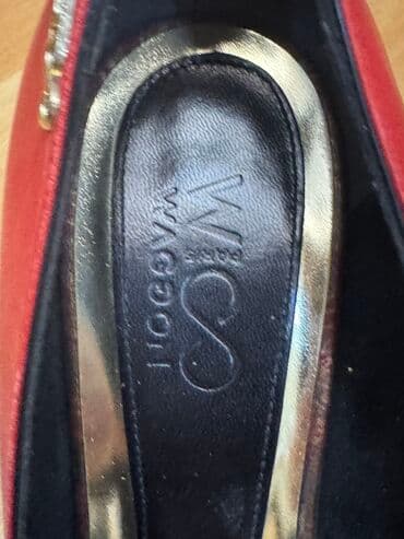 Ботинки и ботильоны: Туфли, Размер: 37, цвет - Красный, Б/у — 3