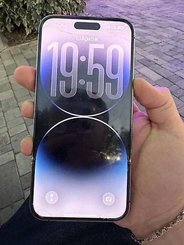 iphone 16 pro: IPhone 14 Pro Max, Deep Purple, Simsiz şarj, Face ID — 5