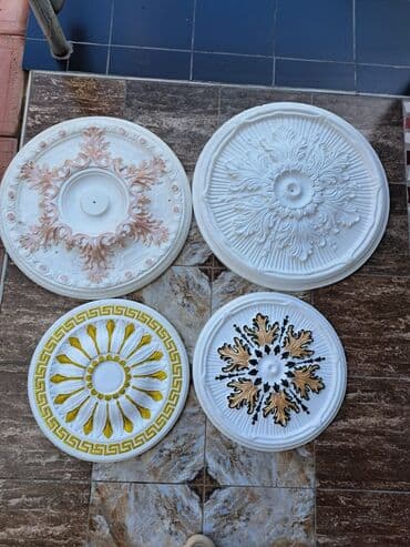 mdf divar panelleri: Tavan rozeti dekorları – klassik və ornamental dizaynlar - Material — 1