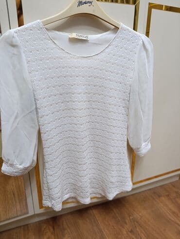 ağ qadın köynəyi: ✅S-M razmer ✅payiz-yaz ayları üçün uyğundur ✅yeni kimidir ⏩Ünvan — 1