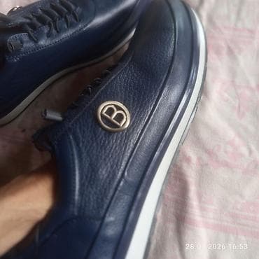 синие мужские туфли: Mavi rəngli kişi ayaqqabısı - Stil: gündəlik/klassik krossovka tipli — 8