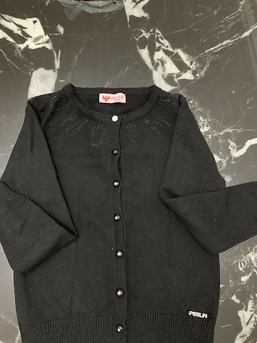 Uşaq kardiqanı – Pelin Kids, ölçü 9/134. - Rəng: qara - Model — 1