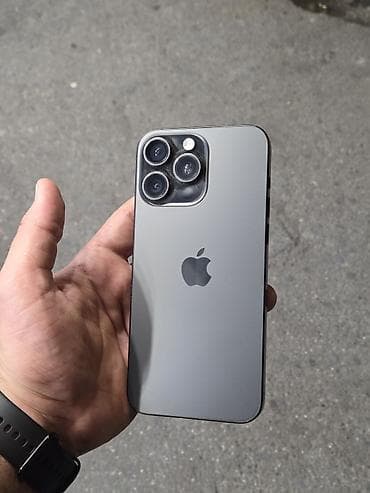 apple mac mini: IPhone 15 Pro Max, 1 TB, Black Titanium, Barmaq izi, Simsiz şarj, Face ID — 1