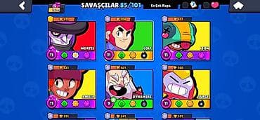 demir meheccerler: Brawl Stars hesabı - Kupa sayı: 33.345 - Savaşçılar: 85/101 - Güc — 1