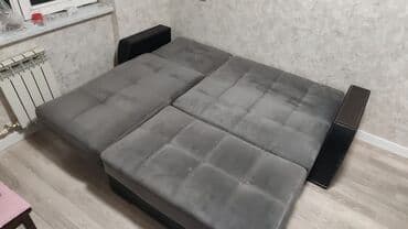 угловая кровать: Künc divan, İşlənmiş, Açılan, Bazalı, Vеlur parça, Çatdırılma yoxdur — 2