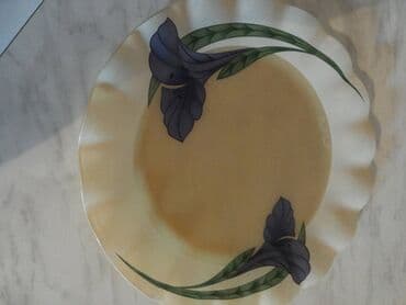 taxta boşqab: Boşqablar, 2 ədədli dəst, rəng - Sarı, Şüşə, Almaniya — 2