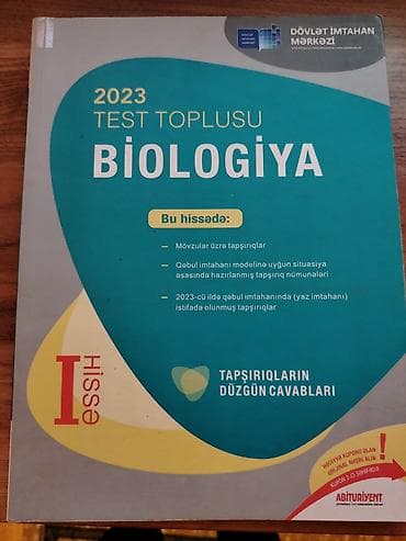 kurikulum test pdf: Məhsul: 2023 “Test Toplusu – Biologiya” (DİM), I hissə və II hissə — 1