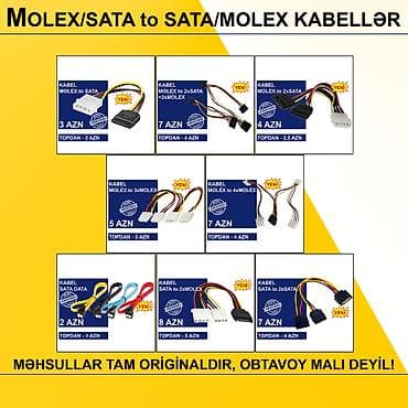 i 7: Kabellər "MOLEX/SATA to SATA/MOLEX Original" MƏHSULLAR TAM — 1