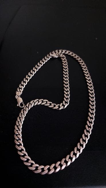 Gümüş kişi/zərif boyunbağı - Material: 925 əyar sterling gümüş