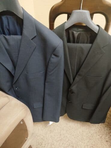 paltar geyim: Kişi kostyum dəsti (2 ədəd) - Rənglər: tünd göy və qara - Kəsim — 2