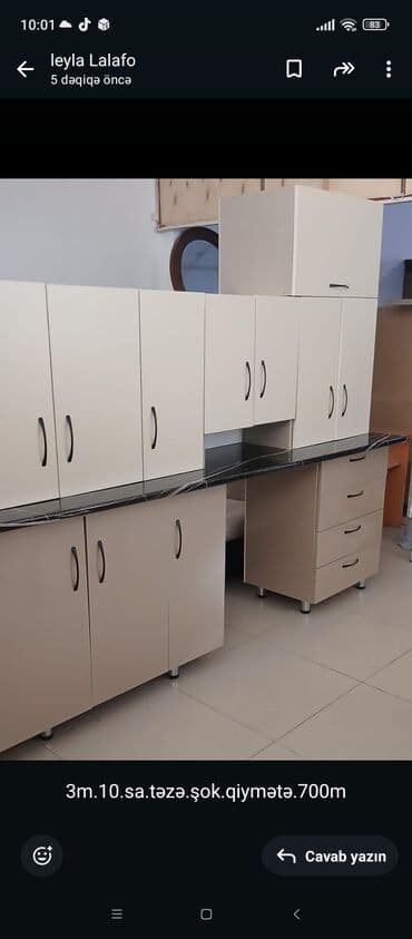 Gəncə şəhər təzə mətbəx mebeli 3m.10.sa.təzə.şok.qiymətə.700m