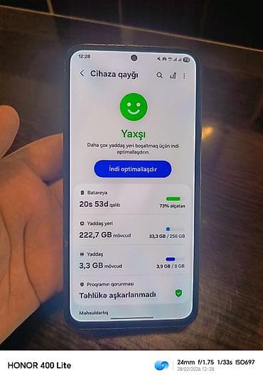 iphone pro qiymeti: Samsung Galaxy A54 5G, 256 GB, rəng - Qara, İki sim kartlı — 2