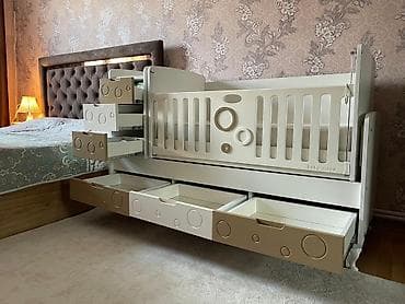 qız çarpayıları: Oğlan və qız üçün, Çarpayı, Bazalı, Matras ilə, Siyirməli — 2