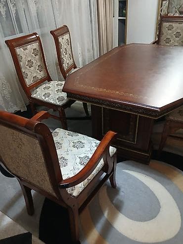 plasmas masalar: Masa desti mohkem keyfiyetli maldir masa+ 6 stul qiriq siniq ciriq — 2