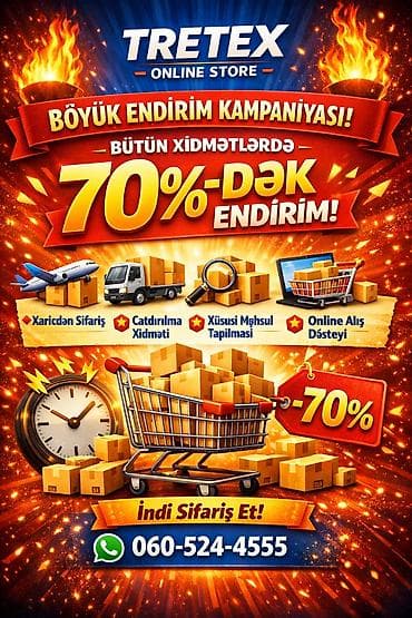 TRETEX Online Store – Böyük Endirim Kampaniyası! Bütün xidmətlərdə