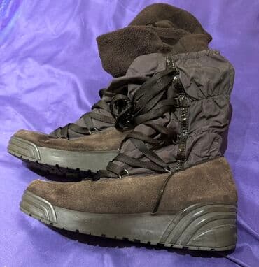 Qadın qış botları - Rəng: qara/qəhvəyi tonlarda - Material: aşağı