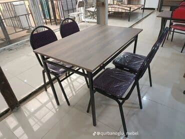 oturacaqlarin uzlenmesi: Mətbəx üçün, Açılmayan, Kvadrat masa, 4 stul — 2