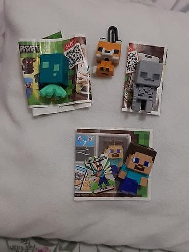 labubu oyuncaq: Minecraft kinderjoy figure 1 eded 4 azn -4 ədədini birdən alana — 1