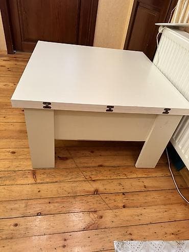 jurnal stol: Kvadrat masa, Açılan, Təkərsiz, Laminat, Zəmanətsiz — 4