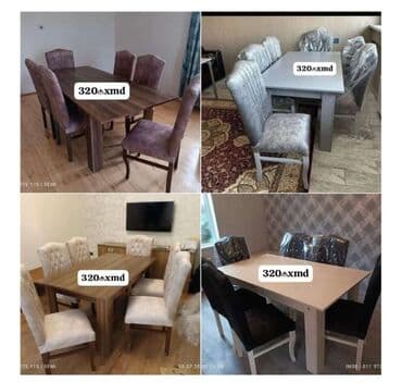 metbex stol stul: Mətbəx üçün, Yeni, Açılmayan, Dördbucaq masa, 4 stul — 5