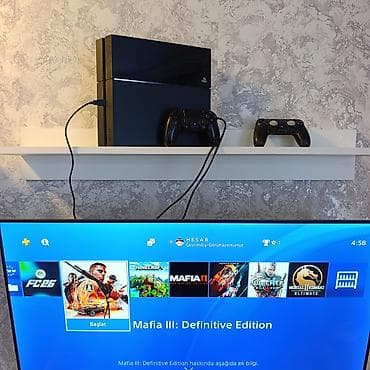 ps temiri: Sony PS4 500gb ideal, zavod plombu üzərində, 2 pult, 20 oyun(şəkillərə — 1