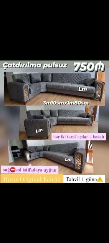 kristal: Künc divan, Yeni, Açılan, Bazalı, Parça, Şəhərdaxili pulsuz çatdırılma — 2