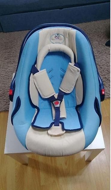 Uşaq avtomobil oturacağı – mavi/bej rəng - Körpələr üçün uyğun — 1