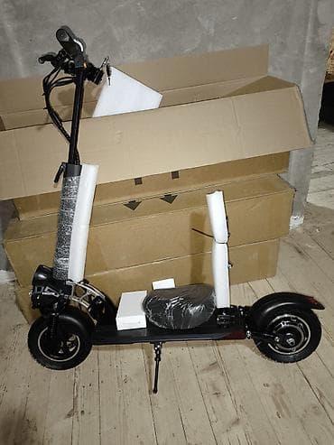 electro scooter: Elektrik skuter – qara/qırmızı dizayn, güclü şəhər və off-road yürüşü — 3