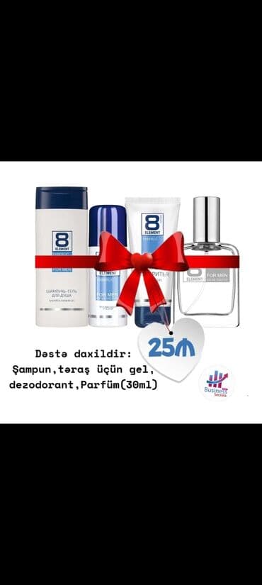 qarin ve bel piylerini eritmek: Şampun&Duş Geli 250 ml Desedorant 100 ml Təraş Geli 75 ml 8 — 1