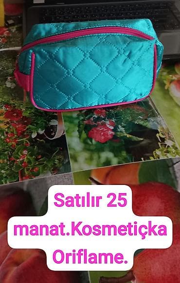 kaşlok kişi: Oriflame aksesuarları 1) Kosmetik çanta – 25 manat - Rəng: firuzəyi — 1