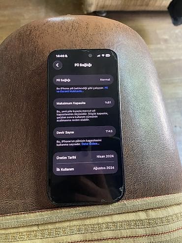 IPhone 15 Pro, 128 GB, Black Titanium, Zəmanət — 3