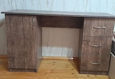 bar stolu: Düz masa, Stulsuz, Polkalı, Siyirməli, Teksturalı laminat — 1