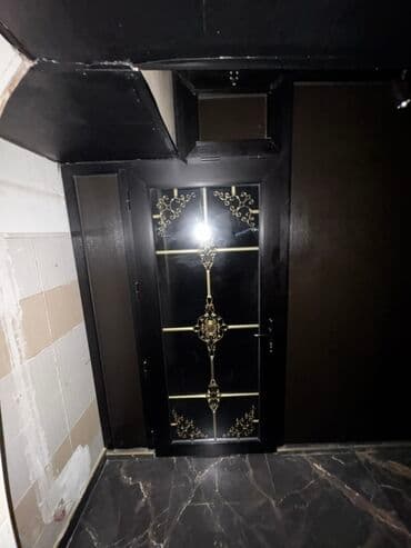 входные двери стекло: Metall konstruktorlu dekorativ giriş qapısı - Rəng: mat qara karkas — 2